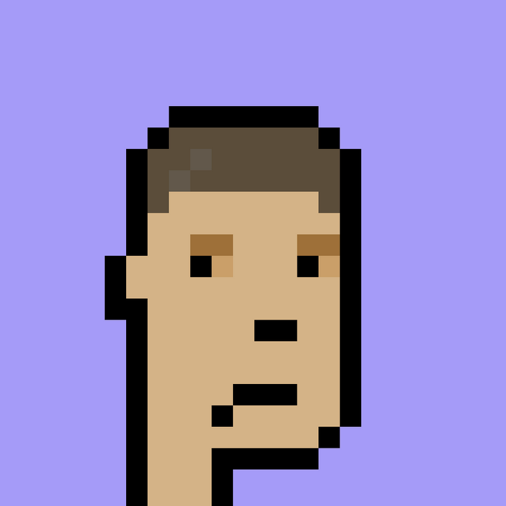 Cryptopunks V1 — collector's piece. Background color #A79AFF is the signature color of this site.